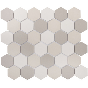 Мозаика Starmosaic Hexagon small LB Mix Antid бежевая керамическая 325х282х6 мм