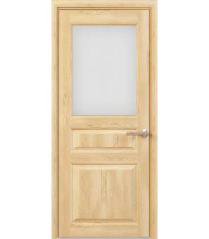 Дверное полотно РЖЕВДОРС 4310 Сатинато со стеклом массив без покрытия 900x2000 мм