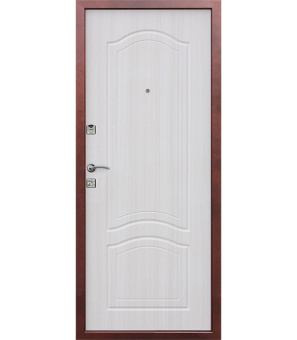 Дверь входная Dominanta левая медный антик - белый ясень 860х2050 мм
