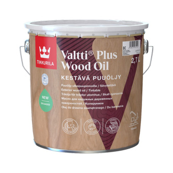 Масло Tikkurila Valtti Puuoljy Akva для наружных деревяных поверхностей основа EC 2,7 л