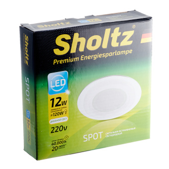 Светильник светодиодный встраиваемый Sholtz 12 Вт 4200 К дневной свет 160 мм