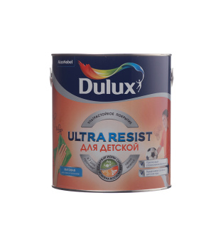 Краска водно-дисперсионная Dulux Ultra Resist для детской моющаяся основа ВС 2,3 л