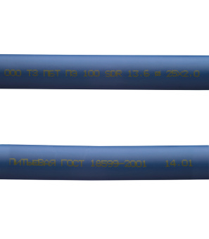 Труба ПНД (ПЭ-100) для систем водоснабжения премиум синяя 25мм (бухта 100м)