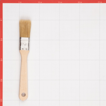 Кисть плоская Wenzo 25 мм натуральная щетина деревянная ручка