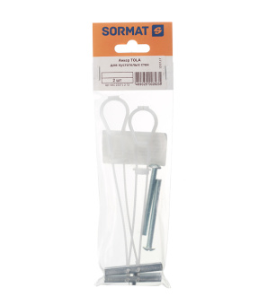 Дюбель для листовых материалов Sormat 6x62 мм нейлон TOLA (2 шт.)