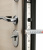 Дверь входная Garda правая черный муар - лиственница мокко со стеклом 860х2050 мм