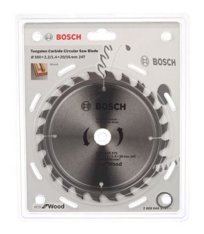 Диск пильный по дереву Bosch Spedline ECO (2608644373) 160х16/20х2,2 мм 24 зуба
