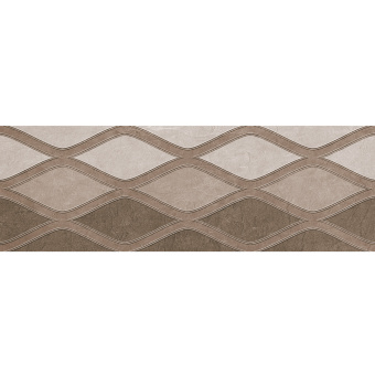 Плитка декор Нефрит Кронштадт коричневая 600x200x9 мм