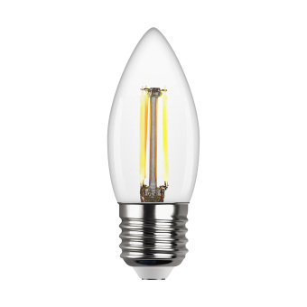 Лампа светодиодная REV филаментная E27 С37 свеча 5 Вт 4000 K дневной свет