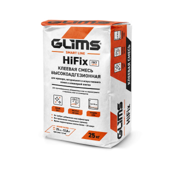 Плиточный клей GLIMS®HiFix экстра-сильной фиксации на белом цементе