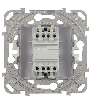 Механизм переключателя одноклавишного проходного Schneider Electric Unica с/у белый