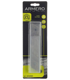 Лезвие для ножа Armero прямое 25 мм (10 шт)