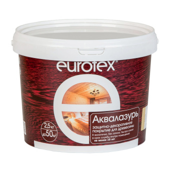 Лак-антисептик EUROTEX Аквалазурь Сосна 2.5 л
