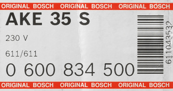 Электропила цепная Bosch AKE 35 S (600834500) 1800 Вт 14" шаг 3/8" паз 1,1 мм 52 звена