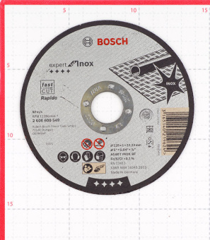 Круг отрезной по нержавеющей стали Bosch (2608600549) 125х22х1 мм