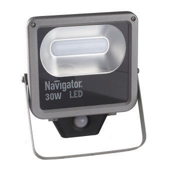 Прожектор светодиодный Navigator 30 Вт с датчиком движения нейтральный свет