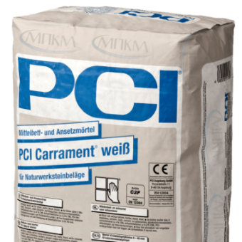 Эластичный плиточный клей PCI Carrament белый