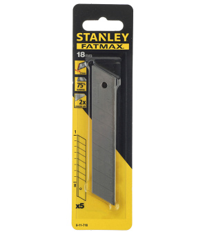 Лезвие для ножа Stanley Fatmax прямое 18 мм (5 шт)