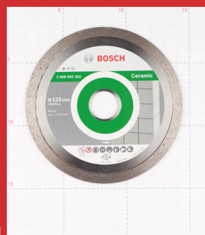 Диск алмазный по керамике Bosch Professional (2608602202) 125x22,2x1,6 мм сплошной сухой рез