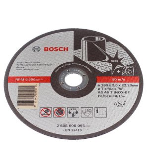 Круг отрезной по нержавеющей стали Bosch (2608600095) 180х22х2 мм