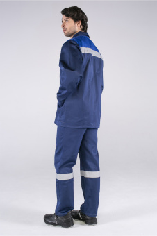 Костюм Стандарт СОП (тк.Смесовая,210) брюки, т.синий/васильковый