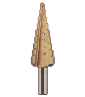 Сверло по металлу Практика (036-476) 4-20 мм Р6М5-TIN ступенчатое (1 шт.)