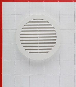 Вентиляционная решетка наружная круглая пластиковая d150 мм c фланцем d125 мм