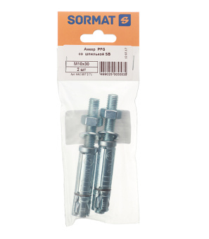 Анкер со шпилькой Sormat для бетона M10/30 16x60 мм (2 шт.)