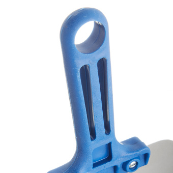 Шпатель для клея зубчатый 180 мм B15 нержавеющая сталь синий с пластиковой ручкой