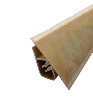 Уголок двухсоставной для кафельной плитки внутренний самоклеящийся 25х25х1800 мм песочный ракушечник с фурнитурой