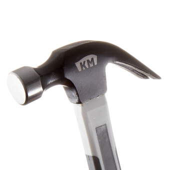 Молоток-гвоздодер КМ 450 г фибергласовая обрезиненная ручка