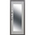 Дверь входная Троя MAXI левая серебряный антик - белый ясень с зеркалом 960х2050 мм