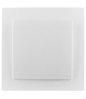 Выключатель одноклавишный с/у NILSON TOURAN белый