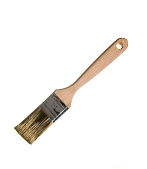 Кисть плоская Лазурный берег 35 мм искусственная щетина Orel деревянная ручка