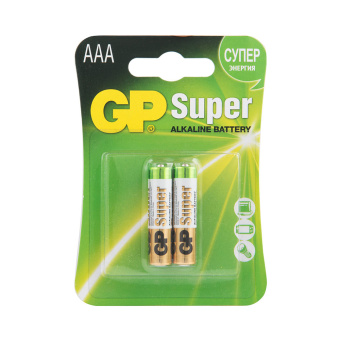 Батарейка GP LR03 (АAА) 1.5V Super (2 шт)