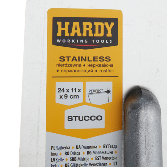 Гладилка плоская Hardy Stucco серия 36 (0800-362400) 240x110x90 мм с деревянной ручкой
