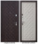 Дверь входная Kamelot левая черный муар - беленый дуб 960х2050 мм
