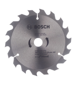 Диск пильный по дереву Bosch Optiline ECO (2608644372) 160х16/20х2,5 мм 18 зубьев