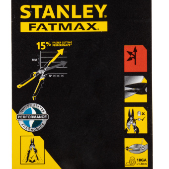 Ножницы по металлу Stanley FatMax Ergo левые 250 мм